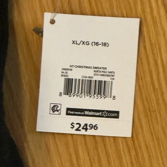 NEW “Holiday Time” Festive Christmas Sweater Size XL (16-18) “Ugly” with Santa - Picture 6 of 6